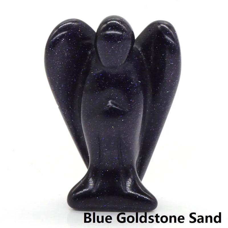 1.5" Hand Carved Pocket Guardian Angel Figurine - Mystic Oasis Gifts