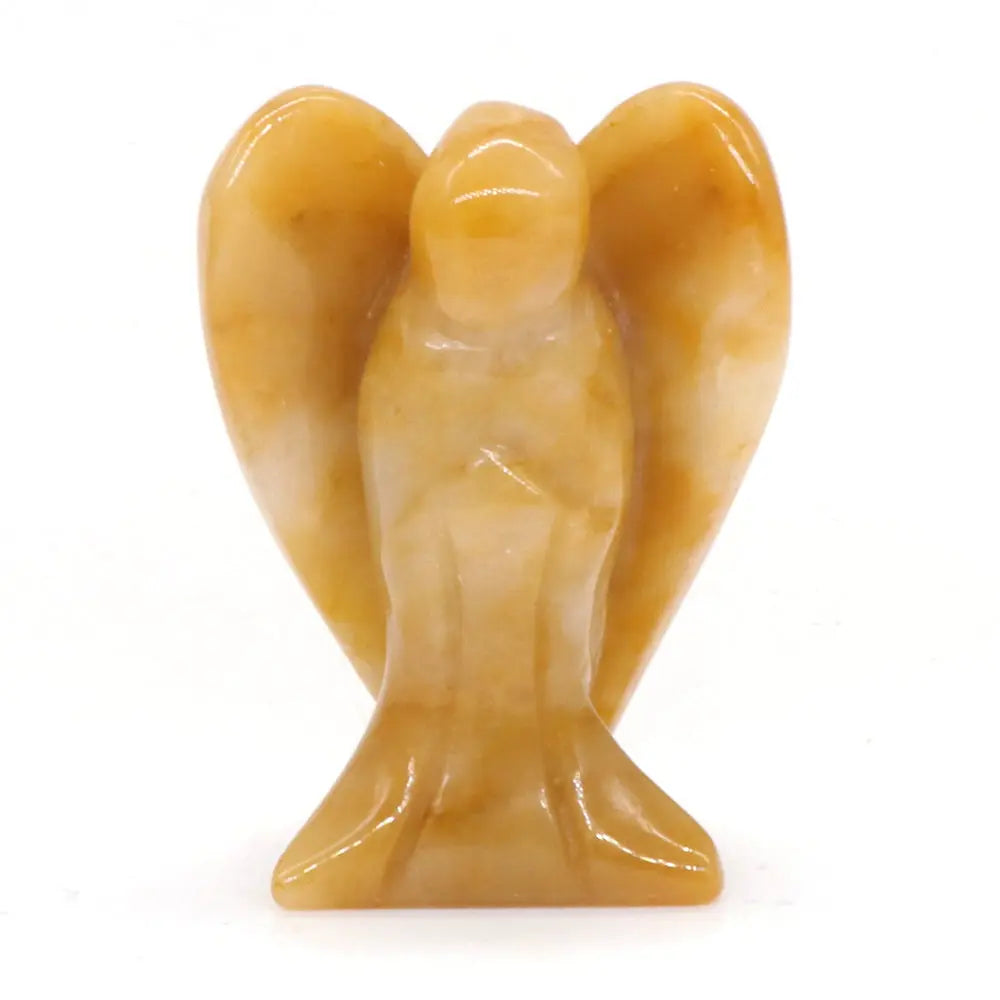 1.5" Hand Carved Pocket Guardian Angel Figurine - Mystic Oasis Gifts