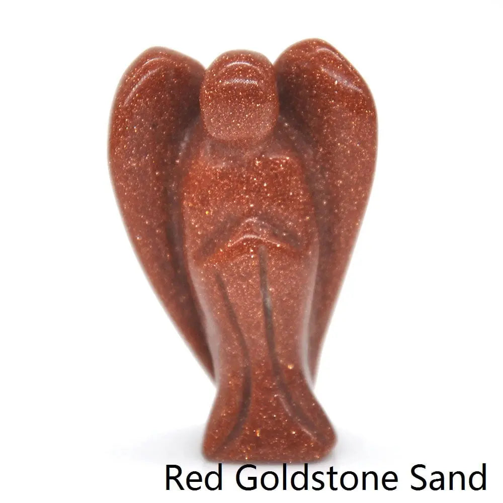 1.5" Hand Carved Pocket Guardian Angel Figurine - Mystic Oasis Gifts