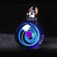 BOEYCJR Universe Glass Bead Planets Pendant Necklace Galaxy Rope Chain Solar System Design Necklace for Women - Mystic Oasis Gifts