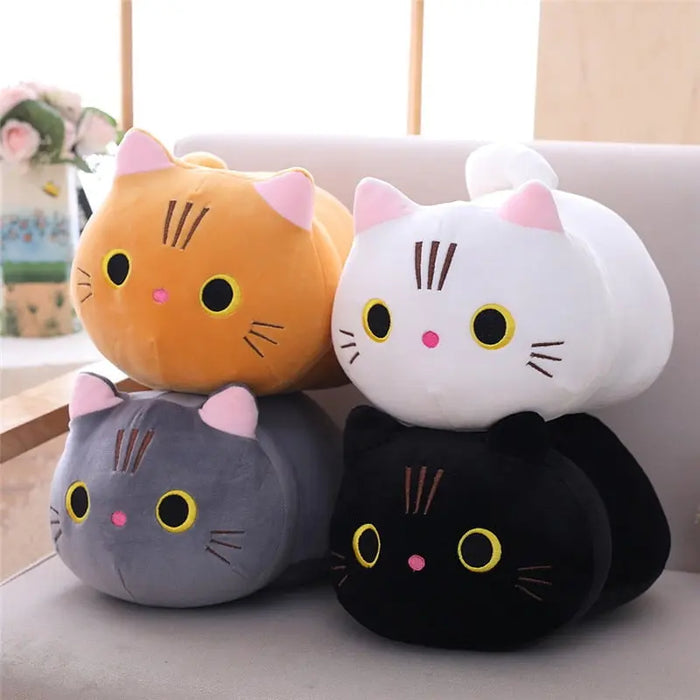 25/100cm Cute Soft Cat Plush Pillow Sofa Cushion Kawaii Plush Toy Stuffed Cartoon Animal Doll for Kids Baby Girls Lovely Gift - Mystic Oasis Gifts