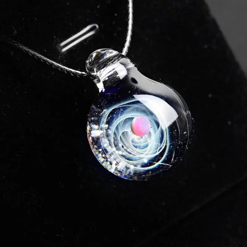 BOEYCJR Universe Glass Bead Planets Pendant Necklace Galaxy Rope Chain Solar System Design Necklace for Women - Mystic Oasis Gifts