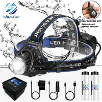 LED Headlamp Fishing Headlight T6/L2/V6 3 Modes Zoomable Waterproof Super bright camping light Powered by 2x18650 batteries - Mystic Oasis Gifts